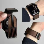 Brown Leather Strap for Apple Watch – Classic Band for Series 5–10 (40–49mm)